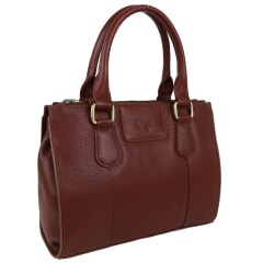 Ladies Leather Twin Handle Mini Grab Bag by Mala; Anishka Collection Handbag