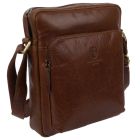Underwood & Tanner Mens Brown Compact Leather Cross Body Bag
