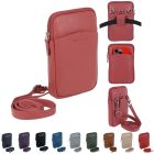 Nordic Blue Ladies Leather Crossbody Phone Bag