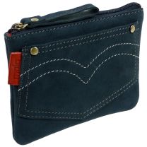 Nubuck Leather Coin Purse By Mala Pinky Range Jeans Teens Boys Pocket Money