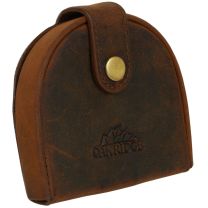 Oakridge Leather Mens Tray Coin Purse Pocket Size-Brown Hunter Leather