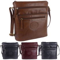 Oakridge Leather Ladies Buffalo Hide Crossbody Shoulder Bag