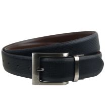 Mens Reversible 1.25" Wide Leather Belt by Mala Leather; Cross Grain Collection