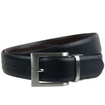 Mens Reversible 1.25" Wide Leather Belt by Mala Leather; Snake Collection