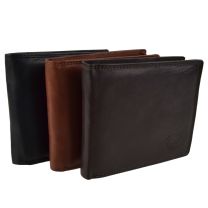 Mens/Gents Stylish Leather Bi Fold Wallet by London Leather Goods Top Quality