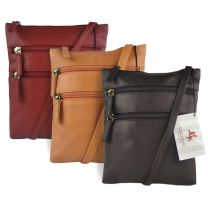 Ladies Leather Classic Cross Body Bag by Visconti in 3 Colours Stylish