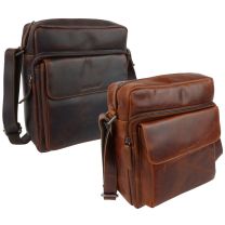 Rowallan of Scotland Mens Leather North South Cross Body Bag Trojan