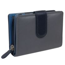 Ladies Tab Flap Over Leather Purse/Wallet by Golunski Graffiti Change Gift Box-Storm