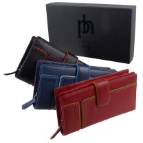 Ladies Leather Tabbed RFID Purse From The Hette Range By Prime Hide
