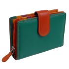 Ladies Tab Flap Over Leather Purse/Wallet by Golunski Graffiti Change Gift Box-Seville