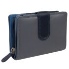 Ladies Tab Flap Over Leather Purse/Wallet by Golunski Graffiti Change Gift Box-Storm