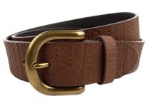 Stylish Mens Full Grain Mid Brown Leather Belt 1.5" by Ollys Earls Design