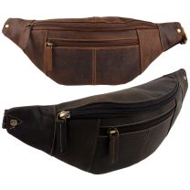 Oil Leather Waist Bum Bag by Visconti Fanny Pack Top Quality Travel Handy