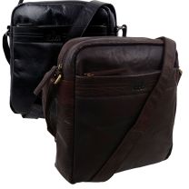 Mens Buffalo Leather CrossBody North/South Messenger Bag by Rowallan of Scotland