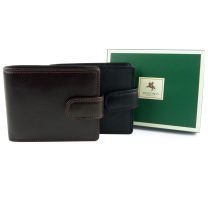 Mens Quality Leather Tabbed Wallet by Visconti; Heritage Collection Gift Boxed