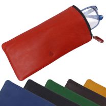 Nordic Blue Unisex Soft Leather Glasses Case