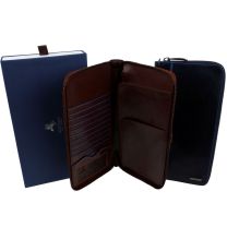 Quality Italian Leather Stylish RFID Protected Travel/Document Wallet by Visconti Alps Range with Gift Box