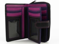 Quality Classic Ladies Soft Leather Purse Wallet by Visconti Designer Black Berry Boxed