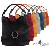 Alma Tonutti Designer Ladies Leather Slouch Shoulder Bag Made in Italy 
