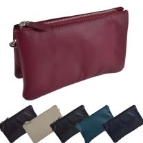Ladies Soft LEATHER Shoulder Clutch BAG by Blousey Brown Night Out Handbag