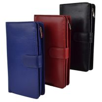 Ladies Long Leather Purse/Wallet by Abbotsbury 3 Colours Handy Coin Section