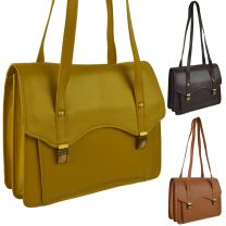 Ladies Leather Twin Handle Structured Shoulder Handbag by Bolla Bags Classic