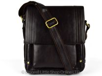 Leather Messenger Cross Body Bag By PrimeHide Travel In - Brown