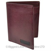 Mens Leather Compact Shirt Wallet by Renaissance Gift Boxed Credit Cards 