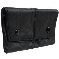 Soft Black Lined Leather Sheep Nappa Tobacco Pouch Rizla Pocket Great value
