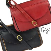 Ladies Leather Cross Body Bag by GiGi Othello Collection Stylish Classic Shape