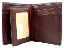 Mens Quality Leather Compact Tri-Fold Wallet by Mala; Verve Gift Boxed