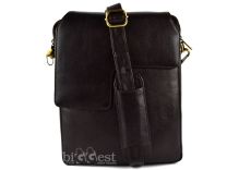 Men's  Ladies Leather IPAD Case Bag By Prime Hide Cross Body Messenger Travel-Brown