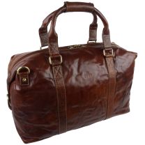 Mens Large Buffalo Leather Holdall Travel Bag by Rowallan of Scotland; Bronco Collection Boston