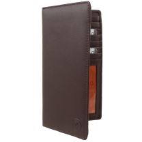Mens Quality RFID Leather Suit Wallet by  Mala Leather; Origin Collection Gift Box (Brown)