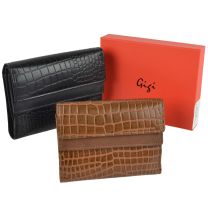 Ladies Leather Embossed Croc Versatile Purse/Wallet by GiGi Gift Boxed