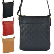 Ladies Soft Quilted Leather Cross Body Bag GiGi Othello Collection Classic