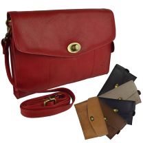 Ladies Classic Soft Leather Versatile Clutch Handbag by GiGi Stylish