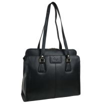 Ladies Black Leather Grab Work Bag Handbag by GiGi Shoulder 70's Classic