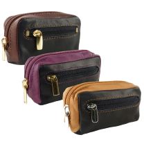 Ladies Handy Zipped Coin Purse Soft Smooth Leather by Golunski; Zen Collection 3 Colours