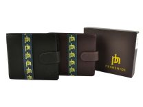 Mens Quality Soft Leather Wallet by Prime Hide Gift Boxed Stylish with Tab