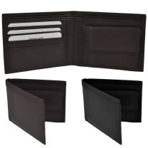Mens Bi-Fold Leather Wallet with Change Section by Oakridge; Nevada Collection Gift