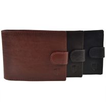 Mens Top Quality Tabbed Leather Wallet by Underwood & Tanner - Coin Pocket