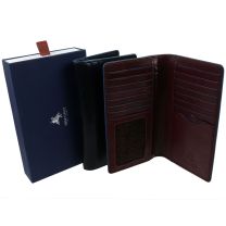 Mens Quality Italian Leather Stylish RFID Protected Suit/Jacket Wallet by Visconti Alps Range with Gift Box