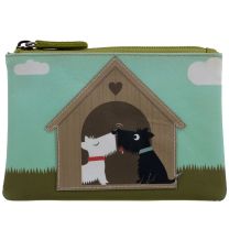 Mens Ladies Leather Scotty Dogs in Love Coin Purse by Mala Zipped Handy