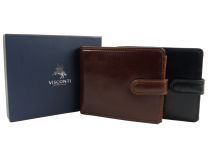Top Quality Mens Leather Wallet Torino Collection by Visconti Gift Boxed Tri-Fold