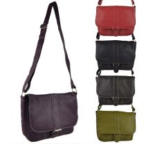 Ladies Soft Leather Cross Body Shoulder Bag by Gorjus Classic Handbag Work