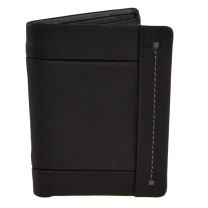 Mens/Gents Soft Leather Stylish Compact Shirt Wallet by Lucini Black