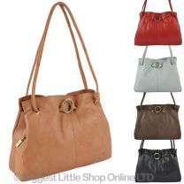 Ladies Soft Leather Shoulder Handbag by GiGi Othello Collection Classic Stylish