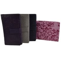 Ladies Long Embossed Leather Purse Wallet by Mala Rimini Collection Floral