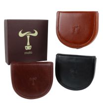 Mens Leather Coin Tray Change by Mala Toro Collection Handy Gift Box